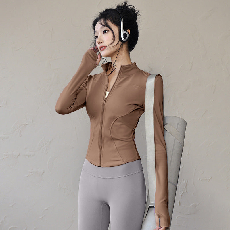 Womens Slim Fit Yoga Running Jacket