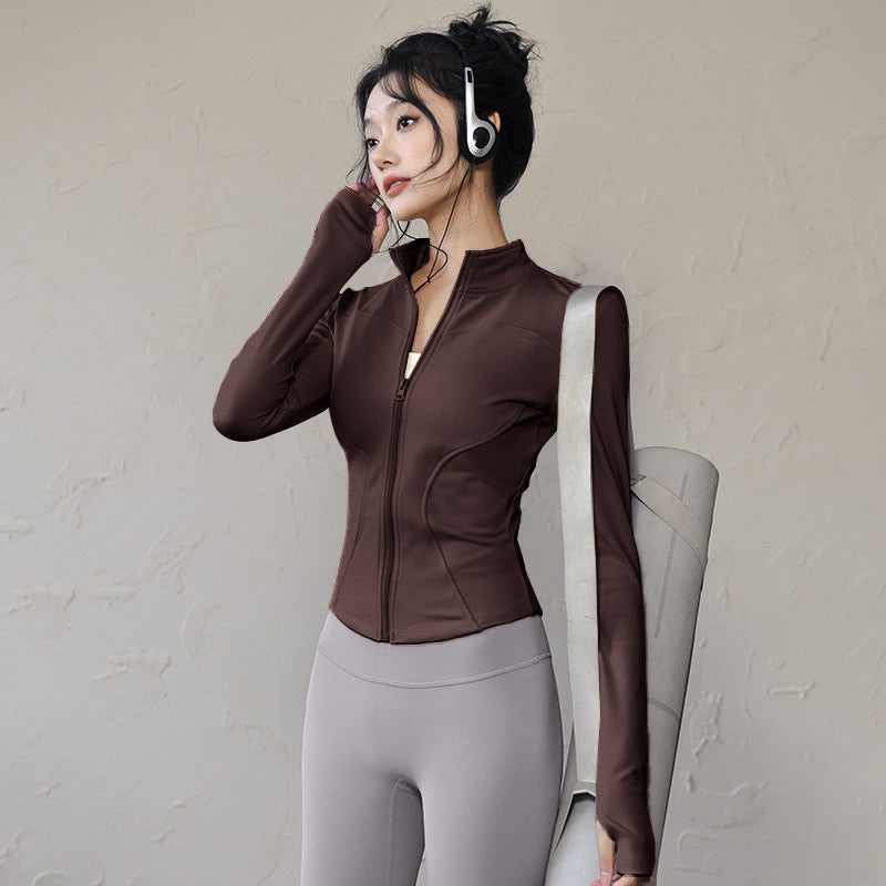 Womens Slim Fit Yoga Running Jacket